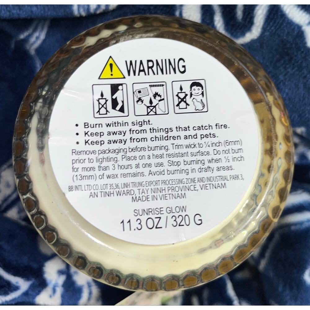 NEW! Bella Luxe BB INTL. Sunrise Glow Floral Luxury Scented Candle 11.3oz - Picture 6 of 6